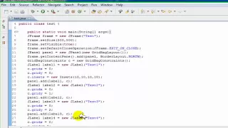 GridBag Layouts JAVA SWING - Arranging objects in a Panel