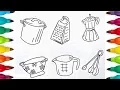 How To Draw Cooking Utensils Kitchen Utensils Drawing Tutorial