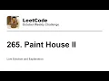 265 Paint House II - Week Leetcode October Challenge