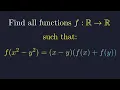 This Functional Equation Looks Impossible The Trick is Genius
