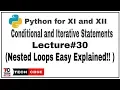 Nested Loops in Python Conditional and Iterative Statements Python class 11 Cbse