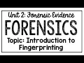 Forensics Lesson Introduction to Fingerprints