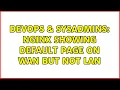 DevOps SysAdmins nginx showing default page on wan but not lan