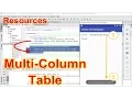 Android Studio MultiColumn Tables Arrays as Resource