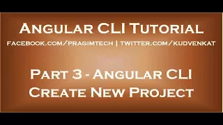 Angular CLI Create new project