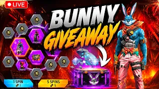 FREEFIRE BUNNY BUNDLE LIVE GIVEAWAY | BUNNY RING SPIN #freefirelive #gyangaming #trending #shorts