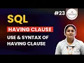 HAVING Clause in SQL Explained Filter Groups After GROUP BY SQL Tutorial for Beginners