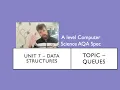 A level Computer Science AQA Unit Data structures Topic Queues