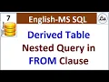 How to create Derived Table in SQL