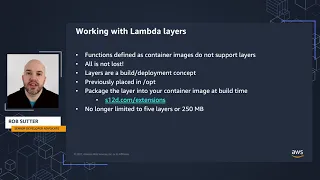 AWS Lambda Container Image Support Special considerations for Lambda container images E6