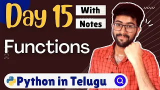 Day 15 Functions in python Python Course in Telugu Vamsi Bhavani