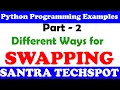 2 Different Concepts to Swap Two Variables in Python Python Program Example in Tamil
