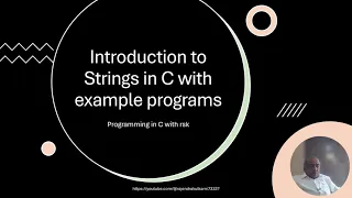 Strings Character arrays in C with examples Declaration of char arrays and initialization