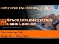 Lec - 32-Stack Implementation Using Link List Data Structures Computer Engineering