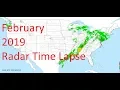 February 2019 US Weather Radar Time Lapse Animation