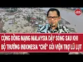 Lagu Cộng đồng mạng Malaysia dậy sóng, sau khi Bộ trưởng Indonesia “chê” gói viện trợ lũ lụt