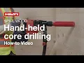 Hilti How-to Manual Wood Core Drilling with SPX-L Core Bit