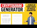 New Create Cryptogram Puzzles Easily with The Cryptogram Generator - Special Offer Inside