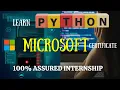 Python Courses With Microsoft Certificate