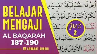 Download TADARUS ALQURAN MERDU: Belajar Membaca Al Quran Juz 2 | Surah Al Baqarah Ayat 187-190 Murottal Juz 2 MP3