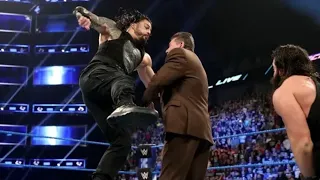 مفاجا كبيررررة رومان رينز يهاجم الايس و فينس مكمان في عرض سماك دون 