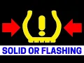 Low Tire Pressure Warning Light - Solid Or Flashing