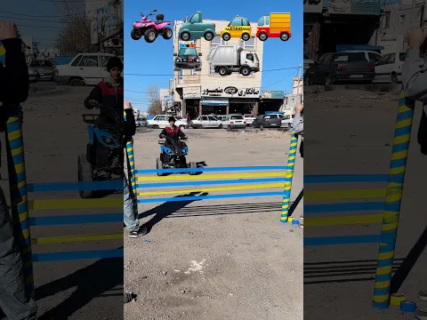 Battle of the Cars with the Emoji Challenge🚓🚚🏍️ #viral #shorts #challenge