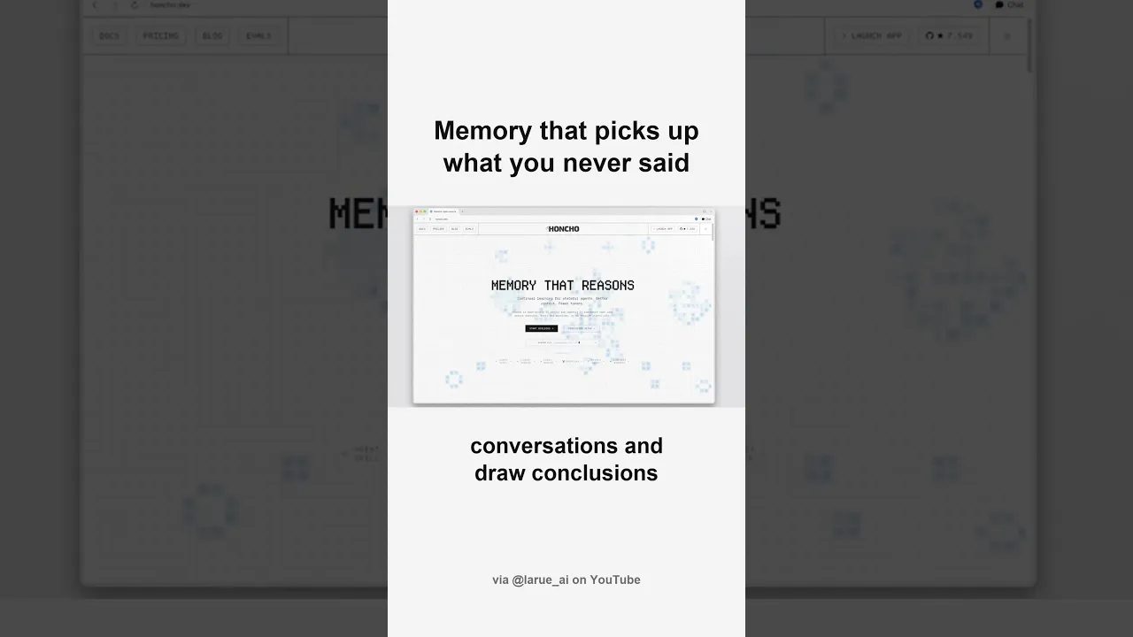 Memory that picks up what you never said | Honcho × Larue