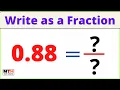 What is 0 88 as a Fraction Simplest Form