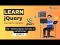 04 - Basic jQuery Syntax in Unlocking the Fundamentals of Dynamic Web Development