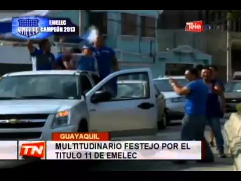 Multitudinario festejo por el título 11 de Emelec