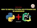 how to install python and pycharm ide windows10 2019