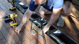 How to Straighten Bent or Bowed Decking Boards Hardwood Decking Crooked decking Kwila