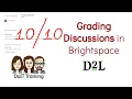 Brightspace Grading Discussions