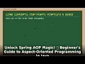 Java Spring AOP Explained Beginner s Guide to Aspect-Oriented Programming AOP in Java