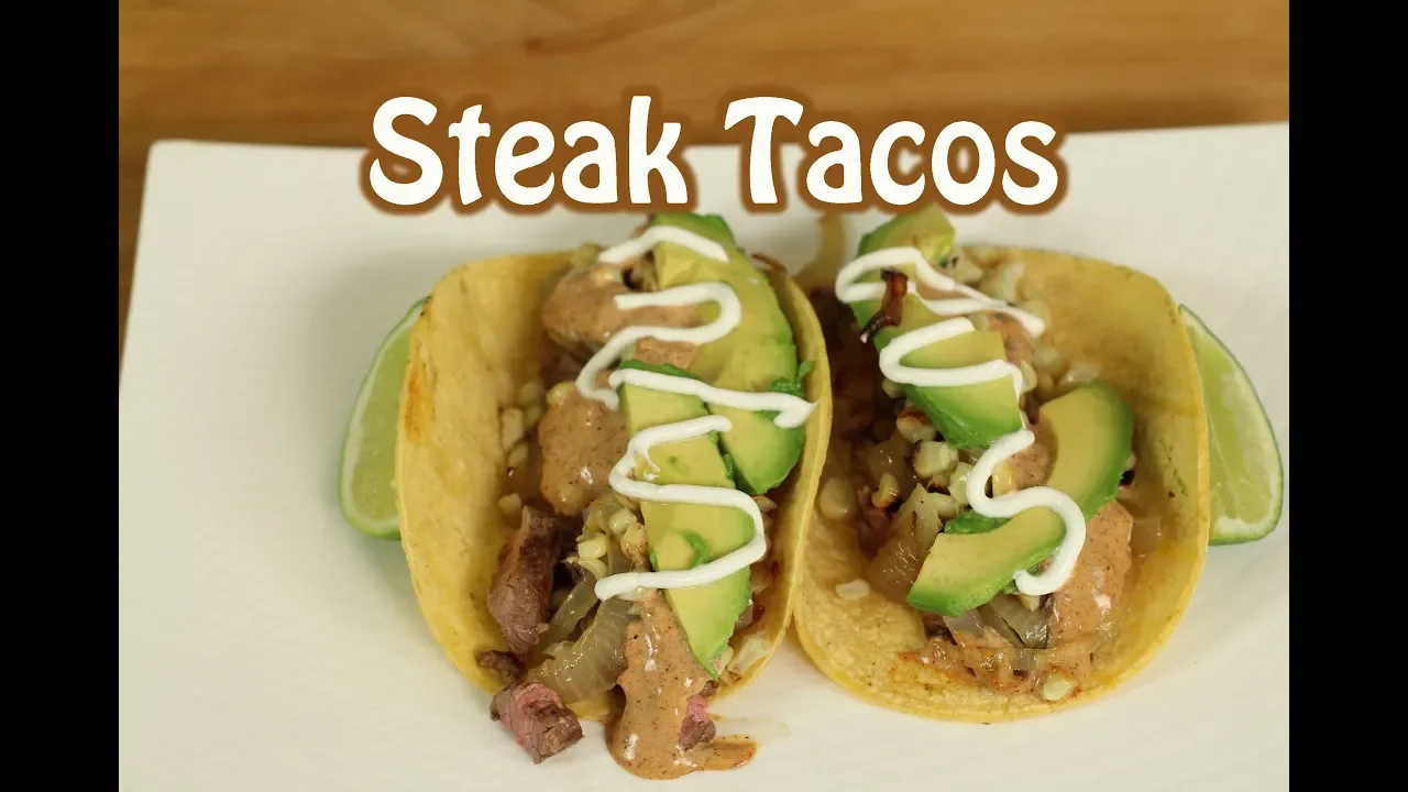 How To Make Steak Tacos With Ancho Chile Lime Sauce   Rockin Robin Cooks