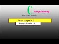 C programming Input and output from user in c Bangla tutorial - 1 8