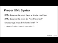 011 Proper XML syntax
