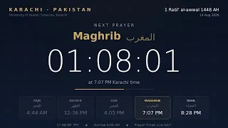 LIVE Namaz Time Today Karachi Daily Prayer Countdown