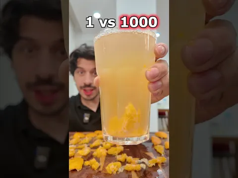 Jugo de Mandarina con 1 vs 1000 Gotas 🍊