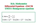 first order ODE solve Homogeneous differential equations Differential equations SM23B Tamil
