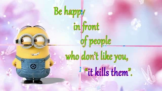 Wise and funny quotes with Minions
