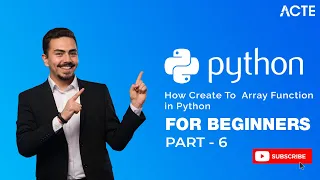 PYTHON Creating an Array Function in Python for Data Science Part - 6