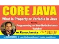 What is Property or Variable in Java Part 12 Core Java Tutorial Mr Ramachandra