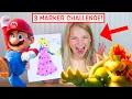 3 Marker Challenge with Super Mario Bros In Real Life at My PB and J House