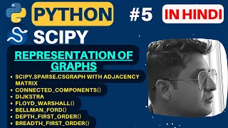 Python SciPy Graphs Representation of Graphs - Adjacency Matrix Python SciPy Tutorial in Hindi