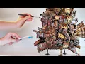 Download Lagu I made a Miniature HOWL'S MOVING CASTLE out of junk // Ghibli Crafts