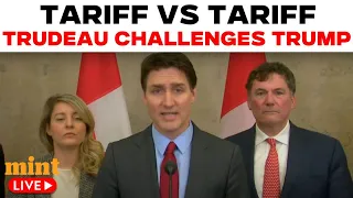 LIVE: Trudeau Hits Back at Trump’s Tariffs, Addresses Americans | Canada-US Trade War | Trump News