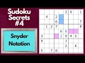 The Best Sudoku Tip Use Snyder Notation