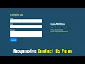 How To Create Responsive Contact Us Form Using HTML CSS Learn HTML Forms Tutorial